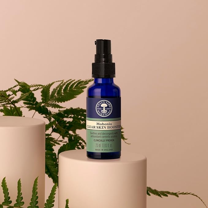Neal's Yard Mahonia Booster with Antioxidant Centella Asiatic for Oily, Acne Prone Skin, Unclogs Pores, Balances & Purifies Face, Cruelty Free, 25mL-GlimoraGlow