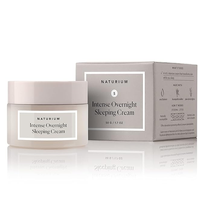 Naturium Intense Overnight Sleeping Cream, Hydrating & Anti-Aging Face Moisturizer, 1.7 oz-GlimoraGlow