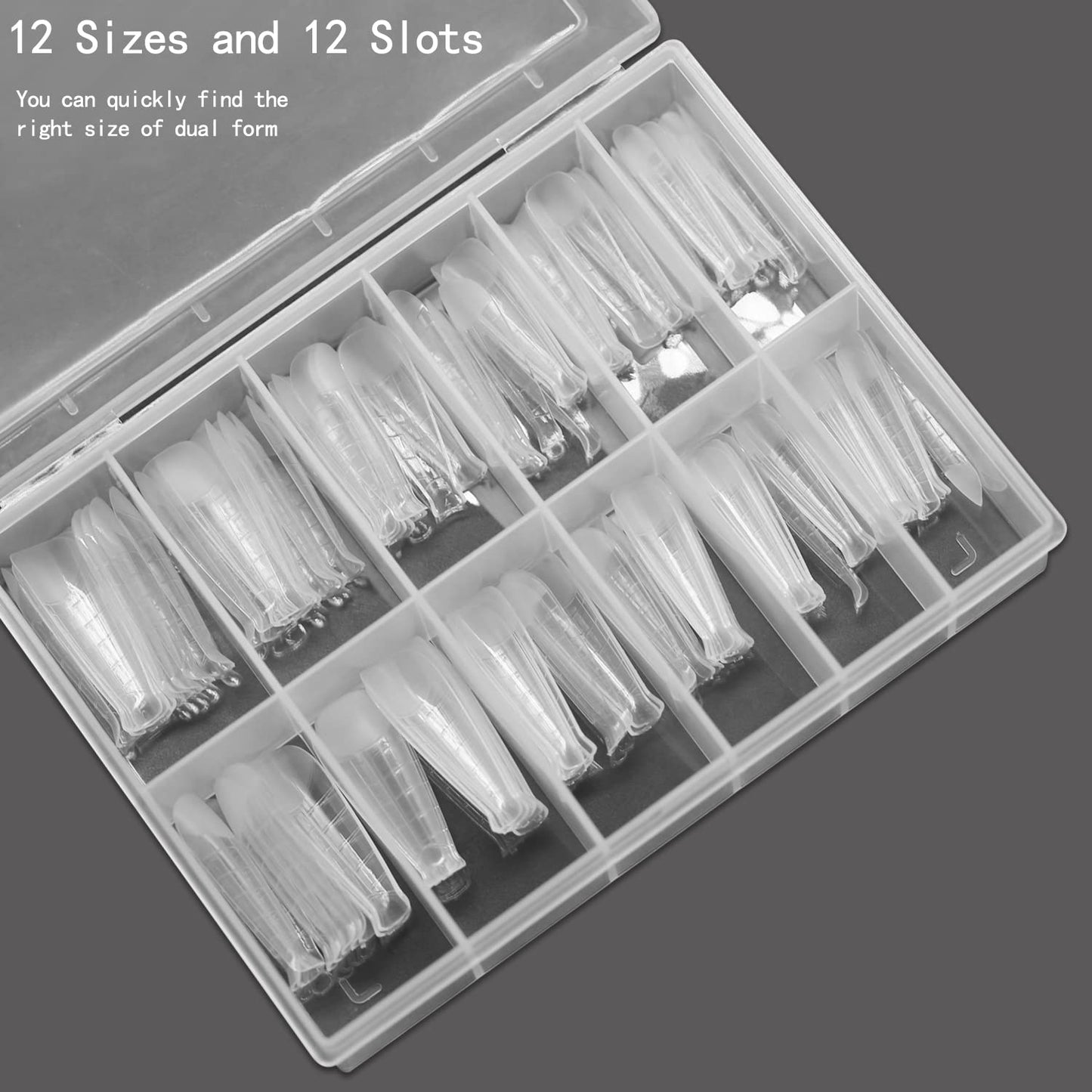 120Pcs Dual Nail Forms,T-Shape Extension Poly Nail Gel Nail Forms Full Cover Reusable Nail Molds 12 Sizes for Solid Nail Gel Glue Nail Art Design Salon&DIY-GlimoraGlow