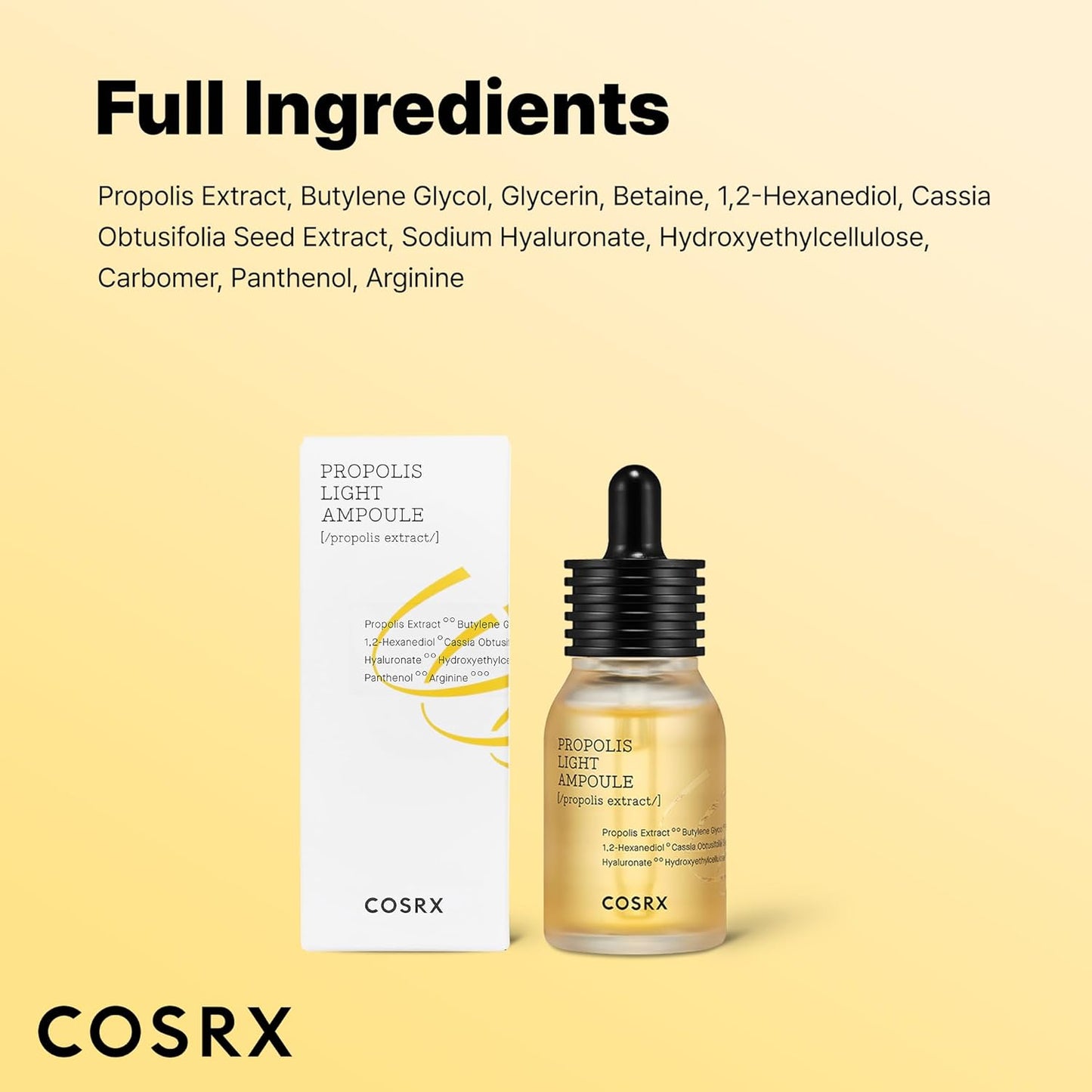 COSRX Propolis Ampoule, Glow Boosting Serum for Face with 73.5% Propolis Extract, 1.01fl.oz/30ml, Hydrating Essence for Sensitive Skin, Fine Lines, Uneven Skintone, Korean Skincare-GlimoraGlow