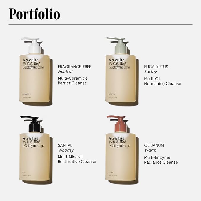 Nécessaire The Body Wash Olibanum. Natural Body Wash for Women + Men. Radiance Cleanse. Multi-Enzyme Gel Cleanser for Dull Skin. Notes of Vanilla, Fig Leaf, and Cassis Buds. 16.9 Fl Oz.-GlimoraGlow