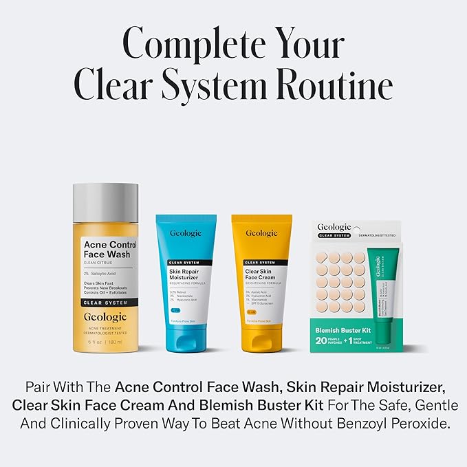 Geologie Acne Control Body Wash | Fresh Eucalyptus | 2% Salicylic Acid + 1.5% Glycolic Acid | Clears Body Acne & Prevents Breakouts | For Men & Women | No Benzoyl Peroxide | 8.4 oz-GlimoraGlow