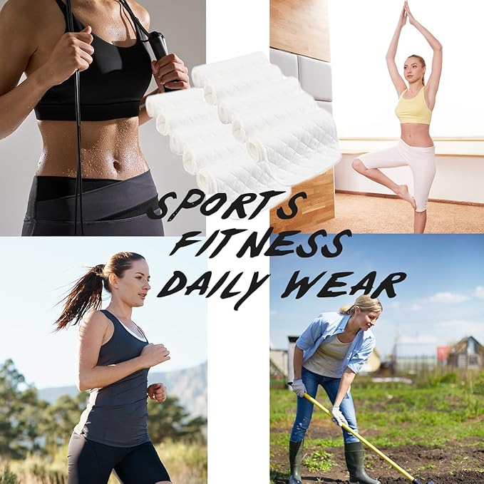 10 Pcs Under-Breast Sweat-Absorbing Cotton Pads Cotton Bra Liners for Sweating, Absorb Sweat Under Breasts-GlimoraGlow