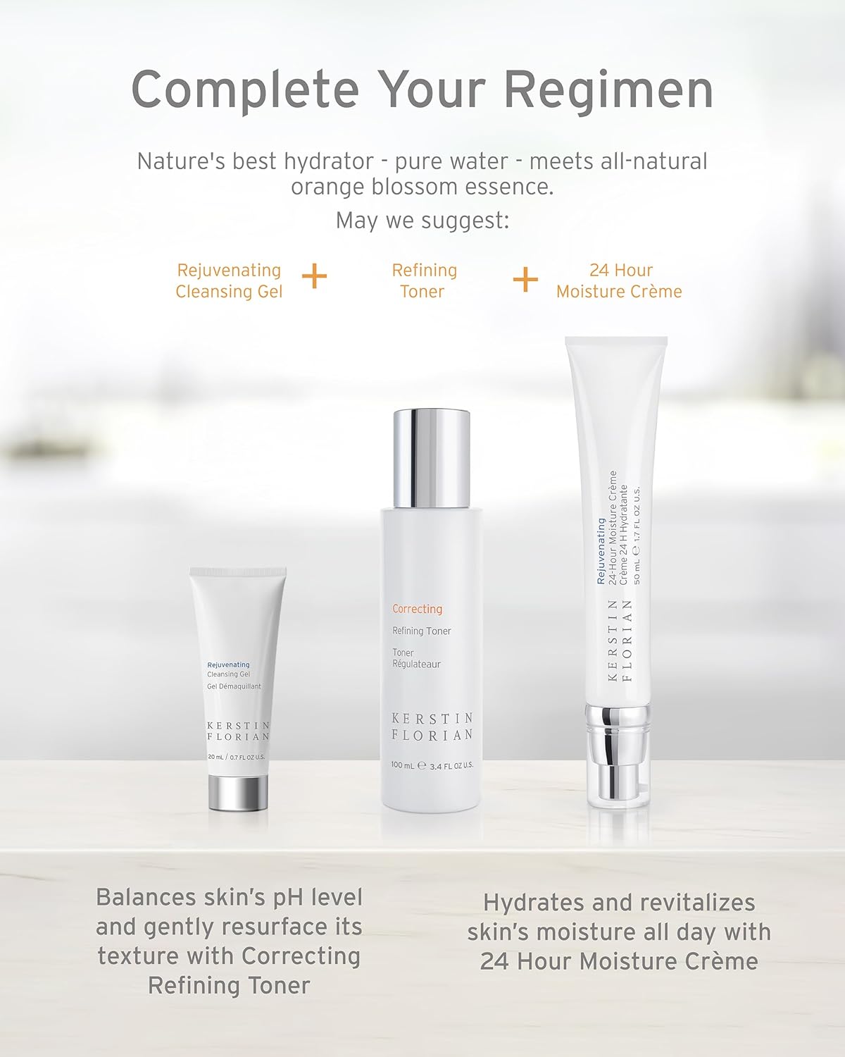 Kerstin Florian Rejuvenating Cleansing Gel | Travel Size | Gentle Face Wash Cleanser and Makeup Remover for Women | Gentle Formula Removes Dirt & Oils to Clarify and Brighten Skin, .7 fl oz-GlimoraGlow