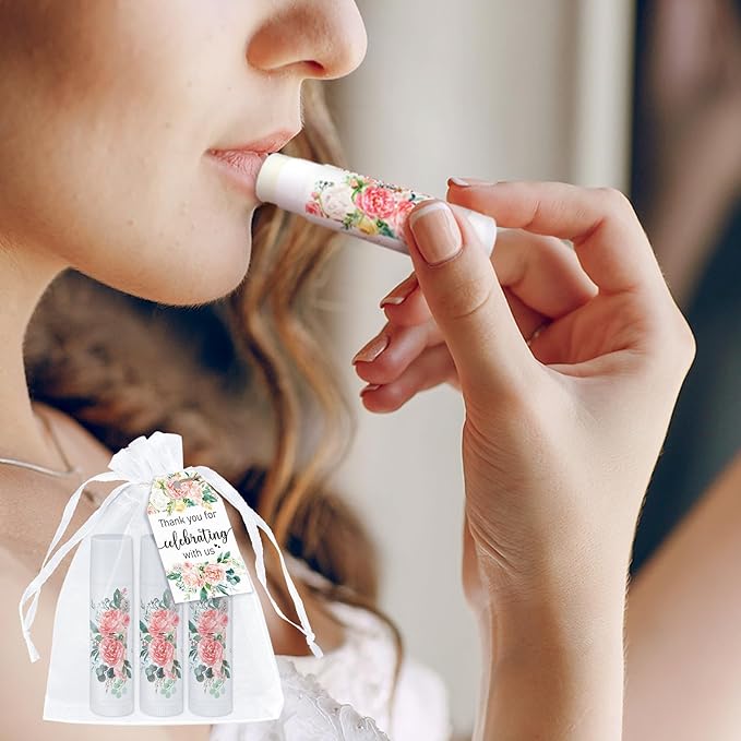100 Pack Thank You Gifts Lip Balm Bulk Party Supplies Employee Appreciation Gifts for Guests Wedding Bridal Shower Bachelorette Gifts Baby Shower Favors for Coworkers Women Homeless Nurse-GlimoraGlow
