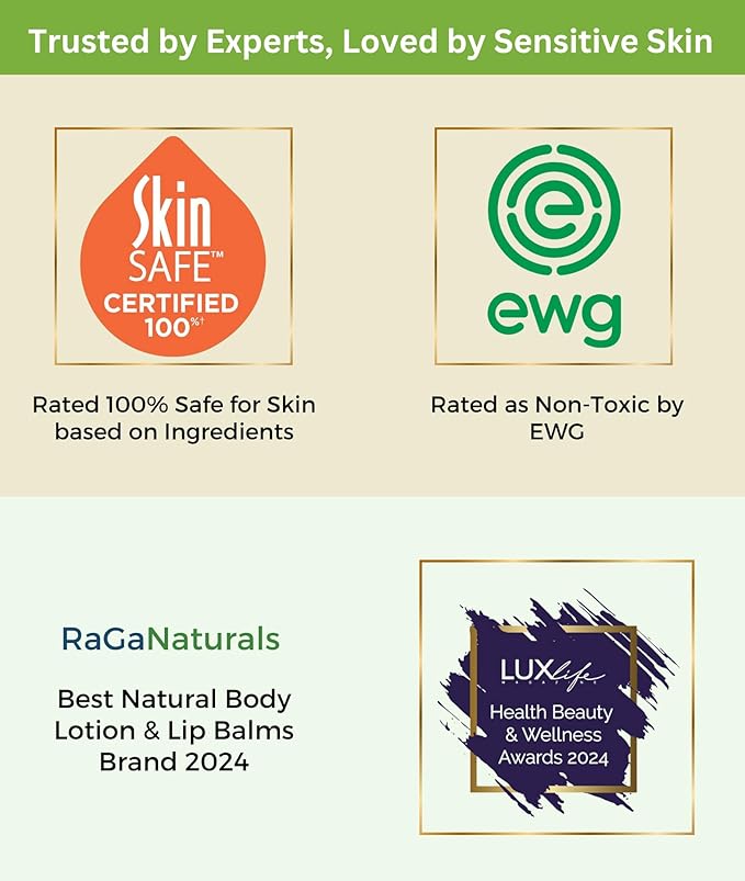 RaGaNaturals Natural Unscented Body Lotion for Dry Skin with Shea Butter and Vitamin E & B5 - Hydrating, Nourishing, Fragrance Free Hand Moisturizer With Organic Essence - For Women, Men, Kids - 8 Oz-GlimoraGlow