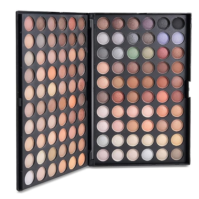 120 Nude Eyeshadow Palette, Beauty Makeup Palette Multicolor Combinable Highly Pigmented Warm Color Cosmetic Sweatproof Matte Pearl Shimmer Makeup Shadow Palette Professional for Women #4-GlimoraGlow