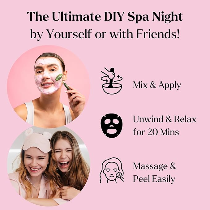 Jelly Mask for Facials - 12 Flavors Hydrating & Brightening Jelly Face Masks | Free Jade Roller & Spatula | Bulgarian Rose, Lavender, Hyaluronic Acid, 24K Gold face mask skin care |Vajacial Jelly Mask-GlimoraGlow