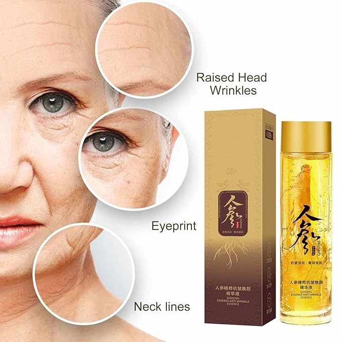 Ginseng Extract Liquid, Ginseng Extract Anti-Wrinkle Original Serum Oil, Korean Red Ginseng Essence for Anti Aging, Moisturizer, Fighting Collagen Loss, Reduces Wrinkles, Improves Sagging (2)-GlimoraGlow