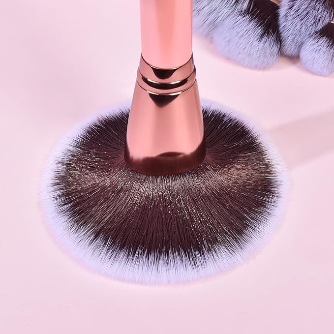 Bueart Design Labeled 30Pcs Professional Deluxe Makeup Brushes set with Extra large holder case for Foundation Face Blending Blush Concealers Eyeshadow-GlimoraGlow