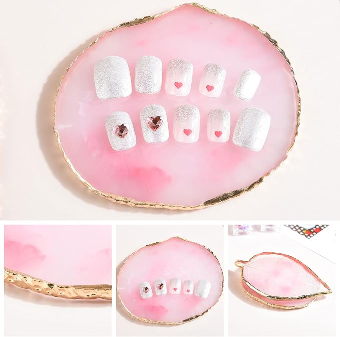 1 Piece Nail Art Palette Nail Polish Palette Mixing Palette Makeup Plate Nail Plates for Nail Art Nail Tip Holder Nail Art Display-GlimoraGlow