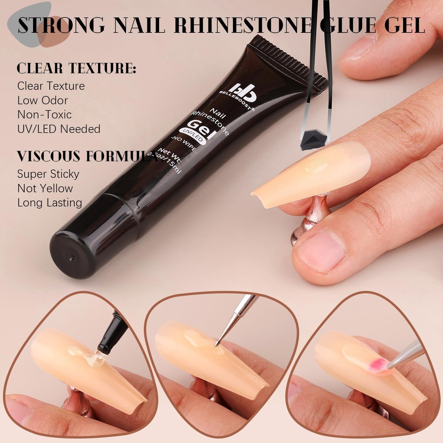 2060Pcs Black Glass Nail Rhinestones 60Pcs Multi Shapes Flatback Nail Gems + 2000Pcs 1.5-4mm Round Crystal with Rhinestones Glue Gel, Manicure Nail Charms Diamond Gemstones for Nail Art-GlimoraGlow