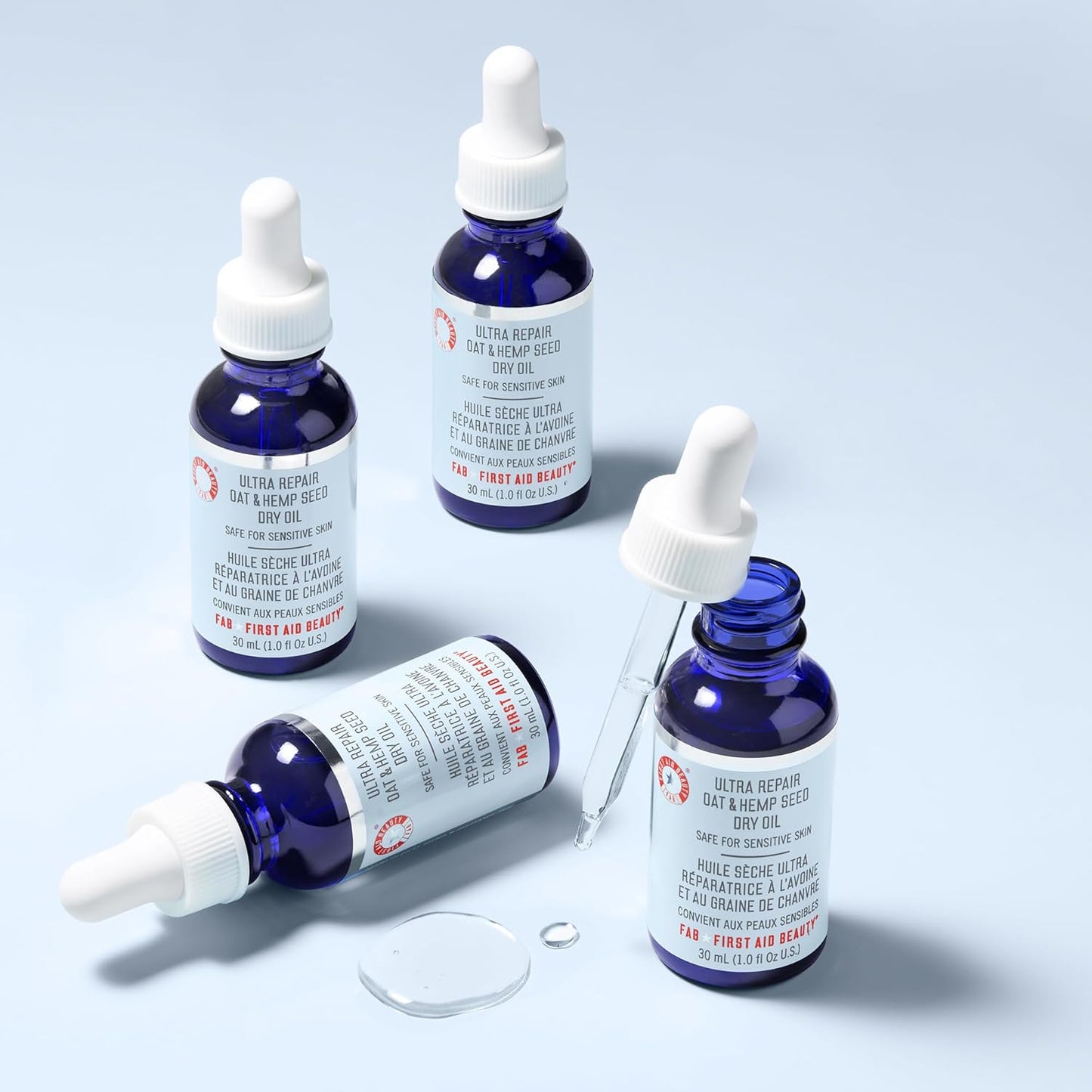 First Aid Beauty Ultra Repair Oat & Hemp Seed Oil – Hydrating, Non-Greasy Facial Oil with Arnica & Colloidal Oatmeal for Redness Relief – Calms Dry, Distressed Skin – Fragrance Free, 1 oz-GlimoraGlow