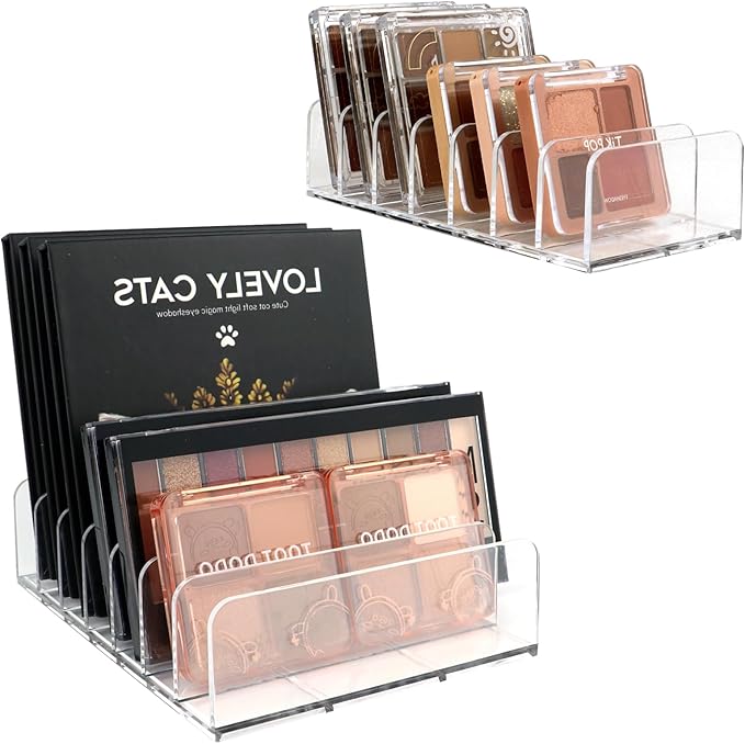 2 Pack Makeup Organizer, Compact Makeup Palette Organize, for Bathroom Countertops, Vanities, Cabinets, Sleek Modern Cosmetics Storage Solution for - Eyeshadow Palettes, Contour Kits, Blush-GlimoraGlow