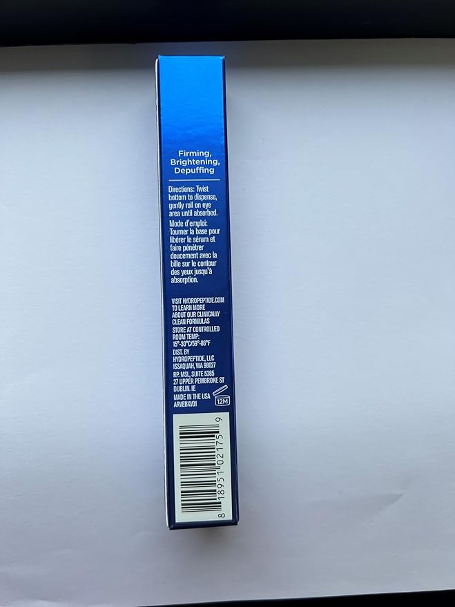 HydroPeptide Vital Eyes, Instant Awakening Serum, Cooling Rollerball, Hydrate and Brighten, 0.3 Ounce-GlimoraGlow
