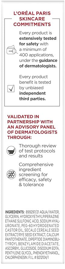 L'Oreal Paris Revitalift 1.5% Pure Hyaluronic Acid Serum for Face, Anti Aging Serum to Hydrate Skin & Reduce Wrinkles, Fragrance Free Skin Care for All Skin Types, 1 Oz-GlimoraGlow