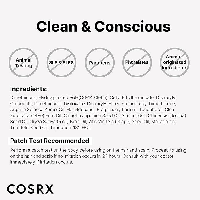 COSRX PEPTIDE 132 Hair Bonding Oil Serum, Travel Size Keratin Treatment for Frizzy, Damaged, Dry Hair – Repairs Split Ends, Adds Hair Gloss with Argan & Jojoba Oils – For All Hair Types – 0.94 fl oz-GlimoraGlow