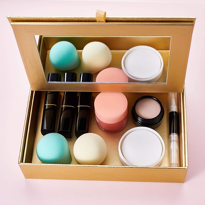 Jessup Makeup Brushes Set Professional Makeup Brush Eyeshadow Blending Powder Foundation Blusher Concealer 25pcs with Cosmetics Storage Box, Blushing Bride T295-GlimoraGlow