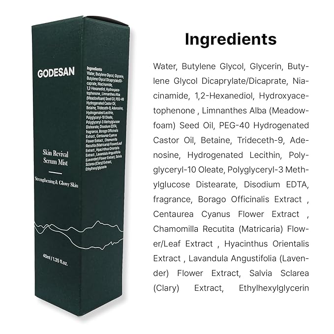 Skin Revival Serum Mist 1.35fl oz - Hydrating Facial Mist, Glowy Skin, Vegan, Sets Makeup, All Skin Type-GlimoraGlow