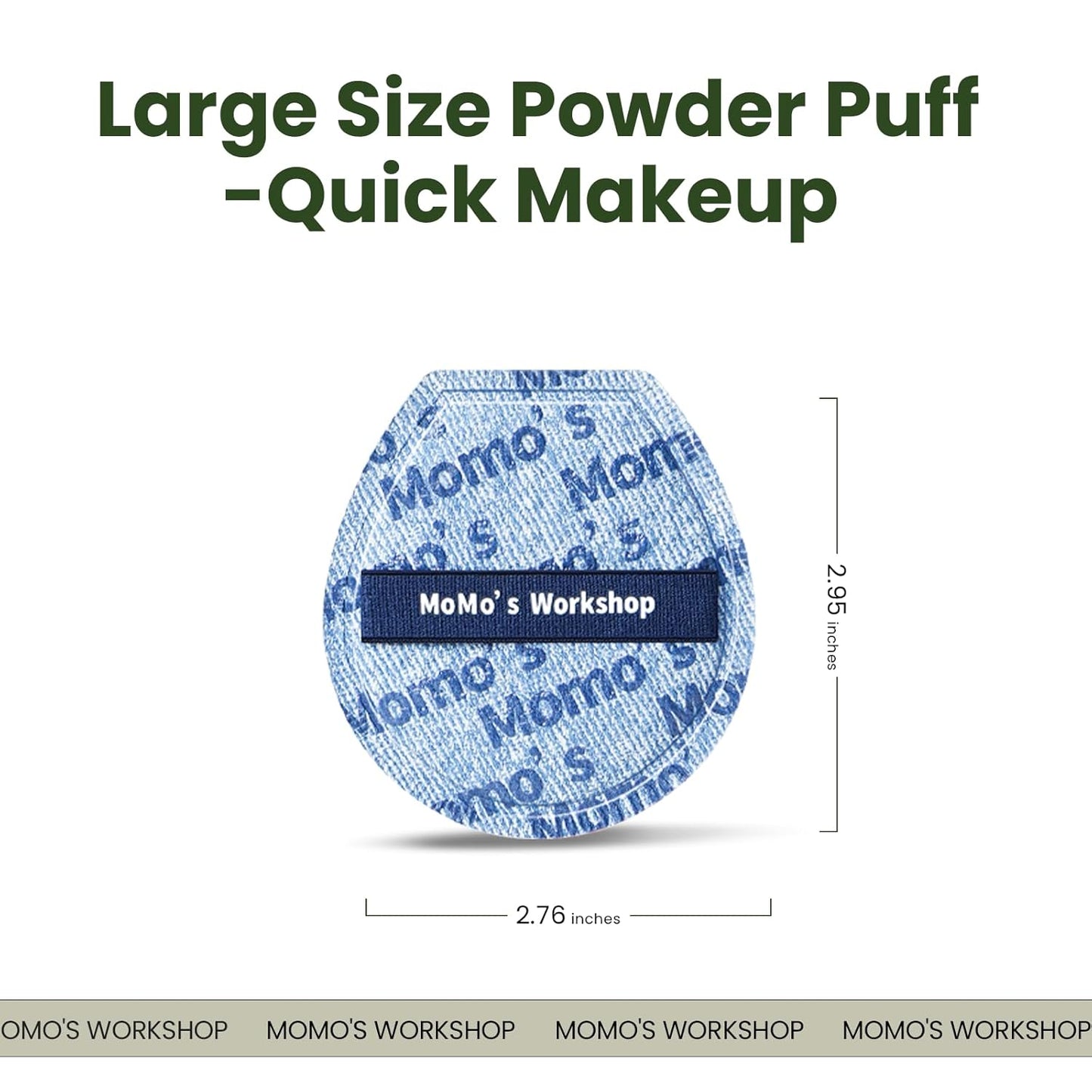 Momo's Workshop Makeup Sponge for Foundation, Soft Makeup Blending Puff Reusable, Foundation Puff for Natural Finish & Long-lasting 1PCS Blue-GlimoraGlow