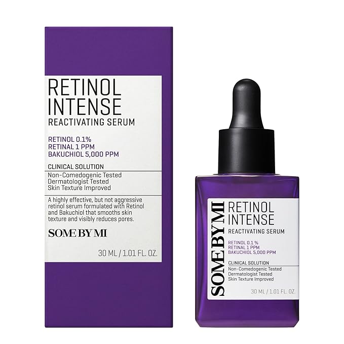 SOME BY MI Retinol Intense Reactivating Serum – 1.01oz, 30ml – Korean Bakuchiol Retinol Serum for Face Firming – Improves Signs of Aging, Minimizes Pore Size & Refines Skin Texture – Korean Skin Care-GlimoraGlow