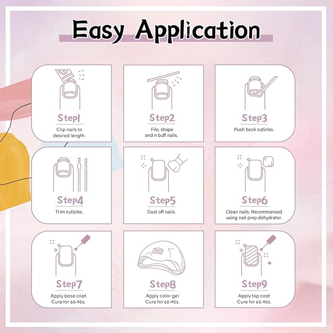 JEWHITENY 27 Colors Nail Polish Kit with U V Light, U V LED Nail Dryer Lamp Curing Gel Nail Polish Set Popular Gel Polish Set DIY at Home, Nail Manicure Tools-GlimoraGlow