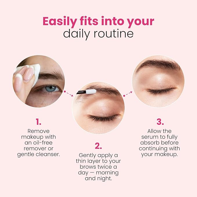Eyebrow Growth Serum | Natural Thickening & Strengthening Formula | Biotin, Peptides, and Botanical Extracts | Vegan, Gentle, Non-Irritating-GlimoraGlow