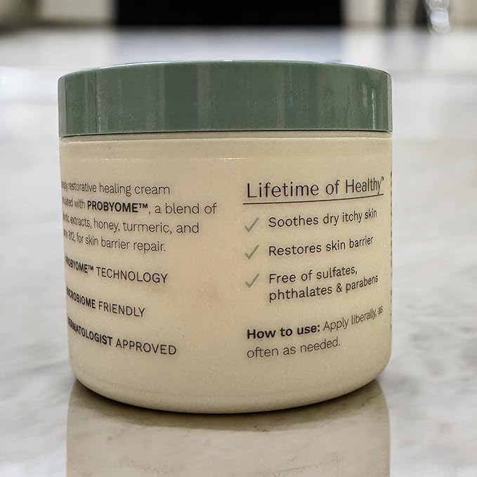 Yobee Body & Face Moisturizing Cream for Dry, Sensitive Skin | Probiotic extracts, Honey, Turmeric, Vitamin B12, Ceramides, Shea Butter | Fragrance Free | For Kids & Adults (3)-GlimoraGlow