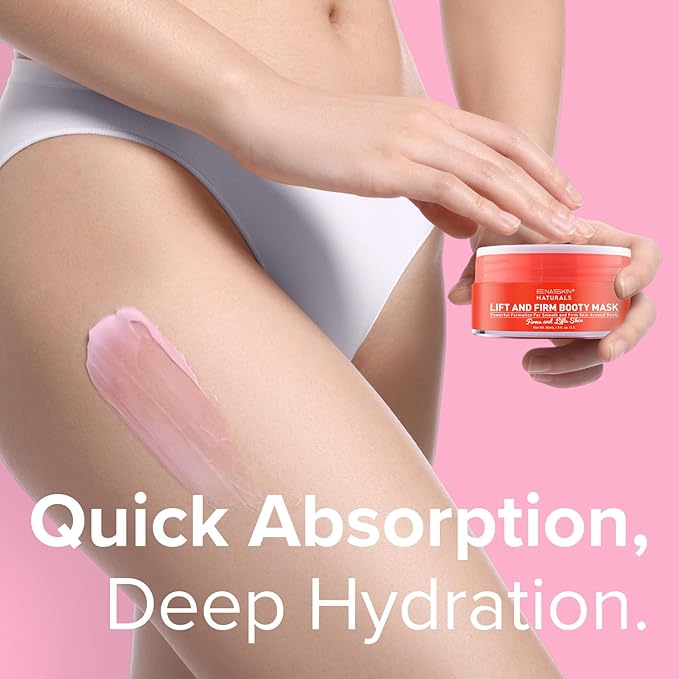 Enaskin Naturals Anti Cellulite Cream: Skin Firming and Tightening Lotion for Booty, Legs & Belly - Lifting Body Mask for Women Loose Skin, Lift & Firm Moisturizing Bum Bum Care-GlimoraGlow