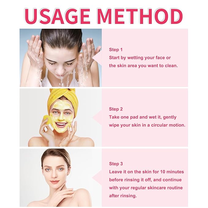 40 PCS Turmeric Kojic Acid Cleansing Pads,Turmeric and Kojic Acid Face Pads,Turmeric Kojic Acid Pads for Face-GlimoraGlow