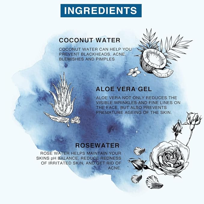 | Face & Body Mist Spray - Hydrating Coconut Water With Moisturizing Hyaluronic Acid | Instant Cooling, Conditoning, Hydrating | 8 FL OZ-GlimoraGlow