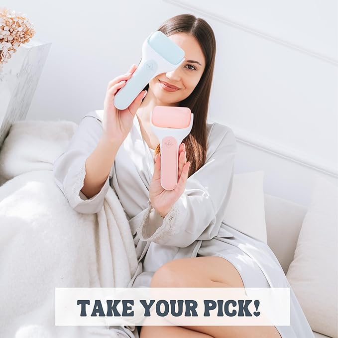 Facial Ice Roller for Face Premium with Carry Case and 2X Rollers for Long Lasting Cold - Eye Roller for Puffy Eyes & Cold Massage for Migraines (Ice Roller)-GlimoraGlow