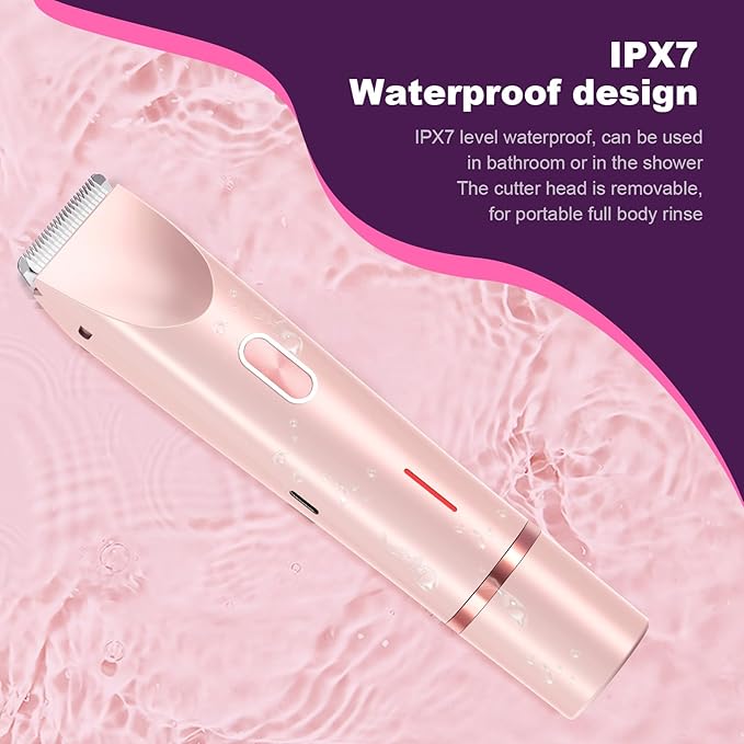 2025 New Bikini Trimmer for Women,Dermave Bikini Shaver,2-in-1 Electric Razors for Women(Pink)-GlimoraGlow