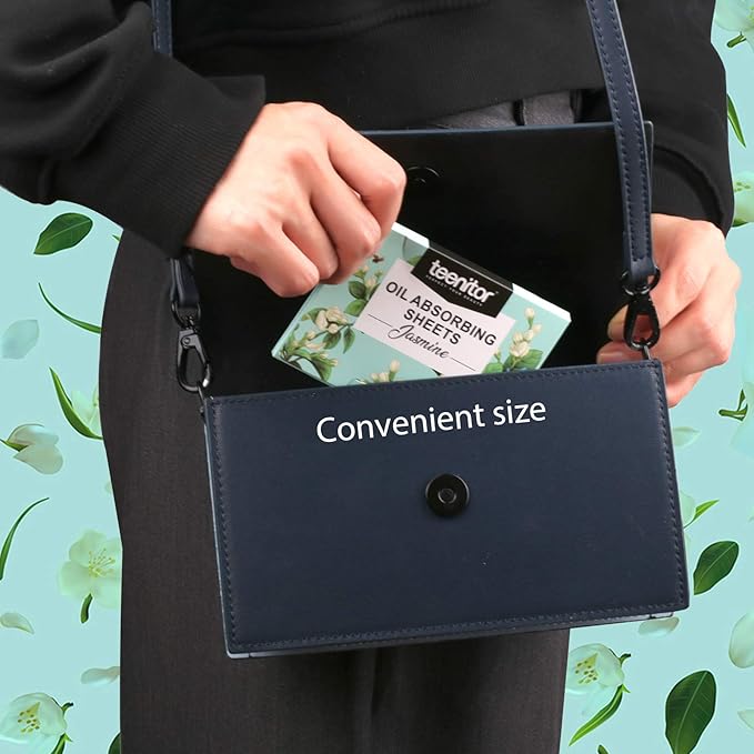 Teenitor Oil Absorbing Sheets for Face, 1000 Sheets Jasmine Oil Blotting Paper for Oily Skin, Natural Oil Control Film Oil Blotting Sheets for Face Men Women, Face Oil Sheets-GlimoraGlow