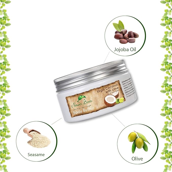 Nature's Secrets Coconut Body Butter with Hyaluronic Acid, Retinol, Jojoba Oil & Viatmin E. Creamy, Ultra-Moisturising. For Dry Skin.-GlimoraGlow