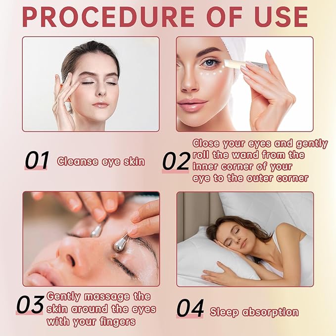 1Pcs Retinol Eye Stick, Retinol Under Eye Cream for Puffiness and Dark Circles, Hydrating Eye Cream Anti Aging for Enhanced Under Eye Nourishment.-GlimoraGlow