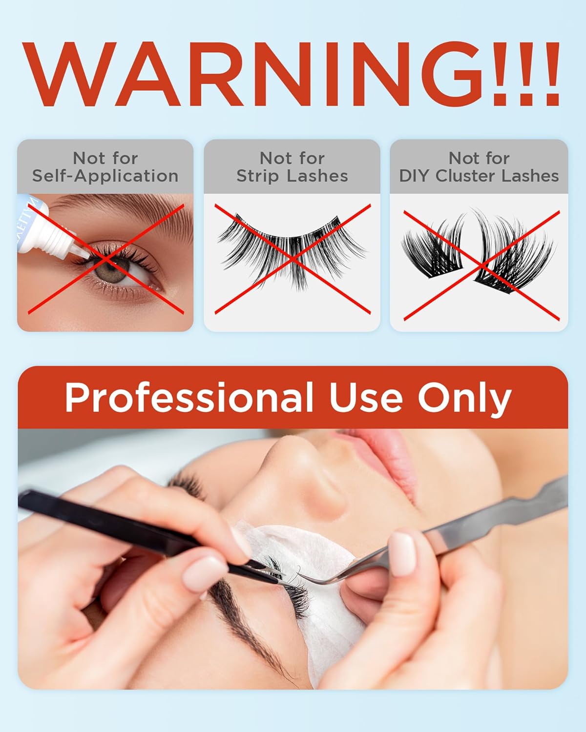 BEYELIAN Sensitive Eyelash Extension Glue, 1 Sec Dry Lash Extension Glue No Irritation Waterproof Long Lasting Strong Hold Adhesive Professional Use Only 0.17fl.oz/5ml (B02)-GlimoraGlow