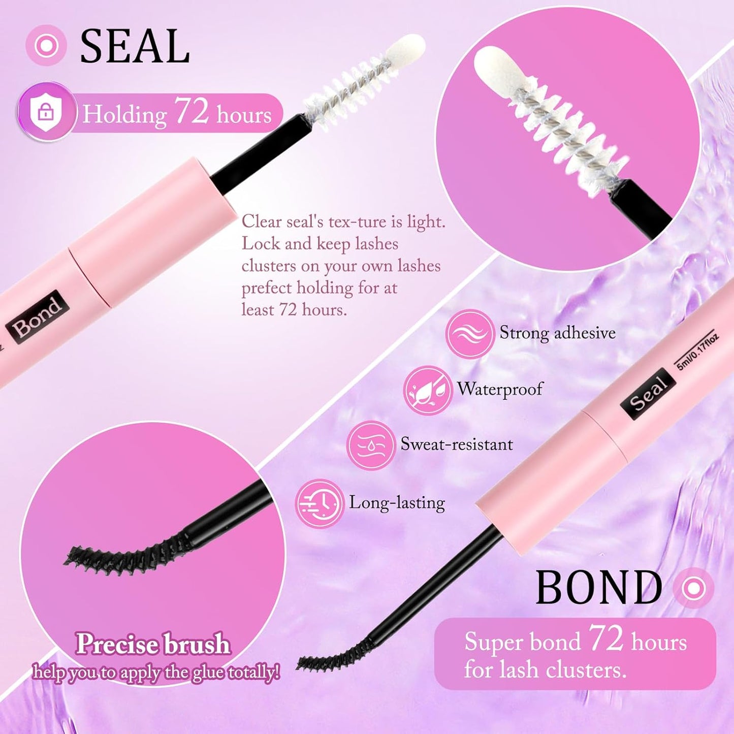 Volume Lashes Clusters Lash Kit Gift Packs 770Pcs with 2X Bond&Seal 5 style Mixed C-Curl False Eyelashes Extensions Faux Mink Individual Lash Wholesale Pack DIY Individual Fake Eyelashes Box-GlimoraGlow