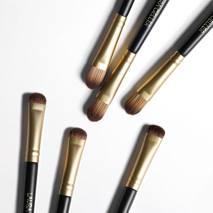 LAURA GELLER NEW YORK Dual-Ended Eyeshadow Brush - Domed Shader & Blending Brush for Baked and Pressed Eyeshadow Application - All Over Eye Makeup Brush-GlimoraGlow