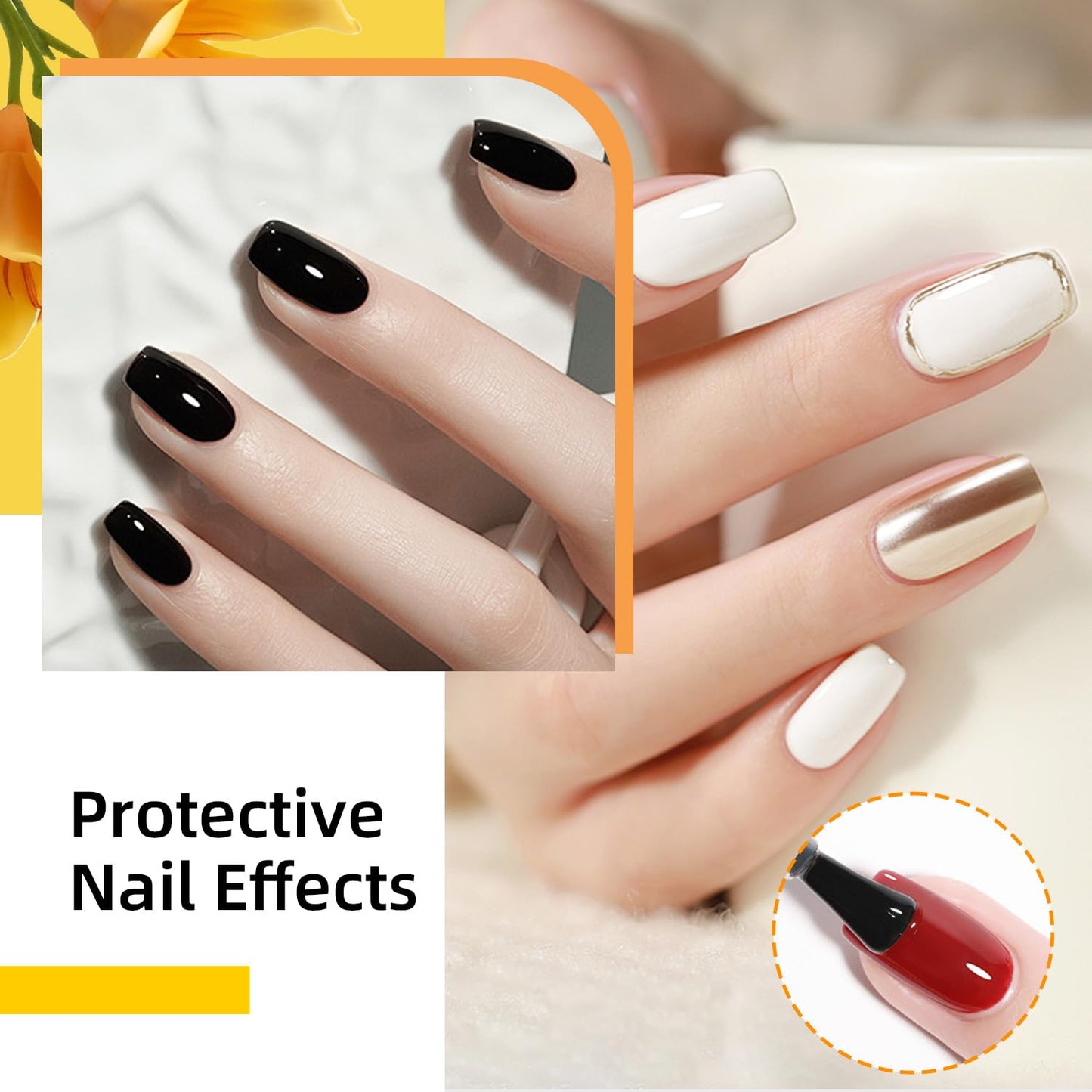 JODSONE 18ml Top Coat Gel Polish No Wipe High Gloss Shine Finish Long Lasting Gel Nail Polish Professional Manicure for Home DIY and Nail Salon-GlimoraGlow