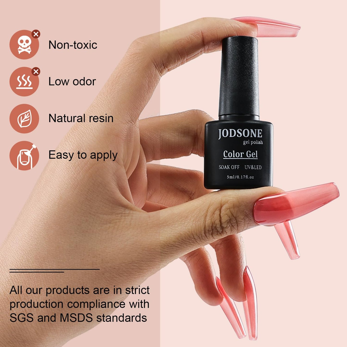 JODSONE 36 Pieces Easy to Apply Gel Nail Polish Kit with U V Light Base Coat Top Matte Glitter Gel Polish for Salon and Home Use-GlimoraGlow