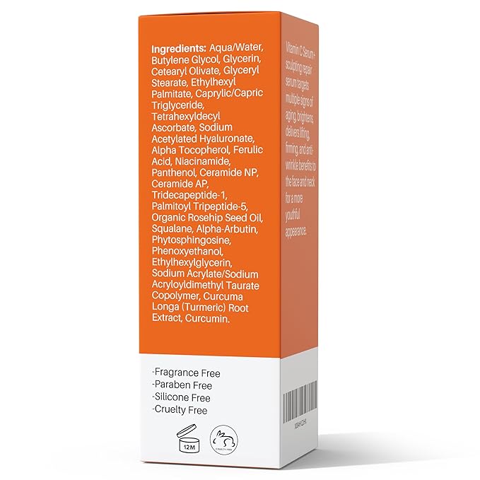 LeVaye Vitamin C Serum, Anti-Aging Face Serum – 15% Vitamin C, Ferulic Acid, Niacinamide, Hyaluronic Acid, Peptides, Ceramides – Targets Wrinkles, Fine Lines, Dark Spots, Enlarged Pores, Dry Skin-GlimoraGlow