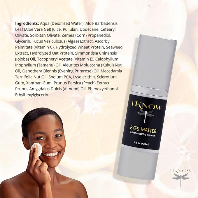 EYES MATTER Instant Smoothing Eye Serum, Rapid Wrinkle Reducer, Rejuvenating, Brightening Treatment for Fine Lines, Puffiness & Dark Circles, (1oz)-GlimoraGlow