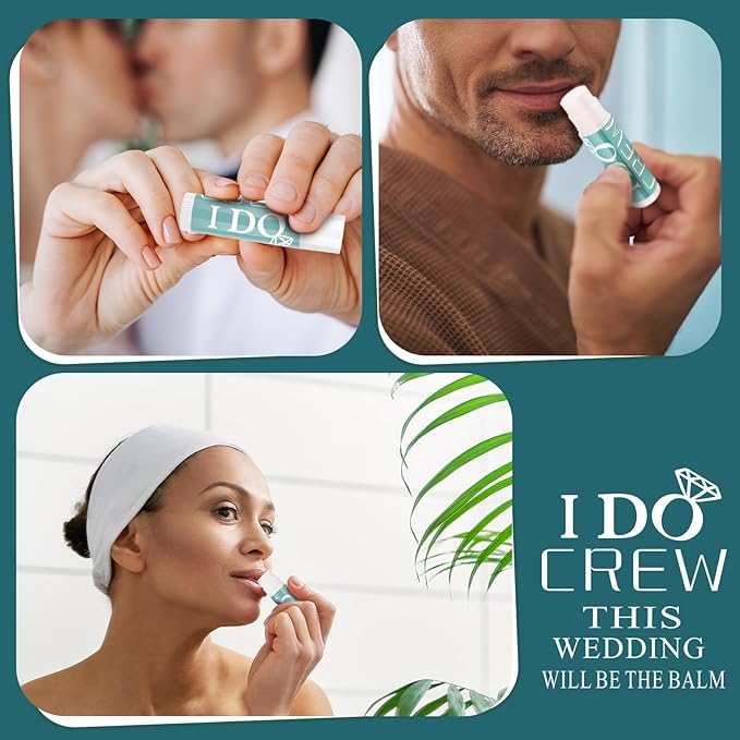 24 Pcs Bachelorette Lip Balm I Do Crew Wedding Party Gifts Bachelorette Lip Balm Gift Wedding Favors for Bachelorette Wedding Party Guest Supplies (Green)-GlimoraGlow