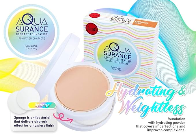 J.CAT BEAUTY Aquasurance Compact Foundation - Autumn Spice-GlimoraGlow