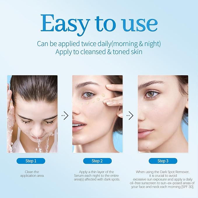Dark Spot Remover for Face,Dark Spot Corrector, Dark Spot Serum for Sun Spots, Age Spots, Brown Spots,Acne Scars,Melasma Brown Spot -Advanced Formula with Niacinamide Retinol for Women (1.0 Fl Oz)-GlimoraGlow