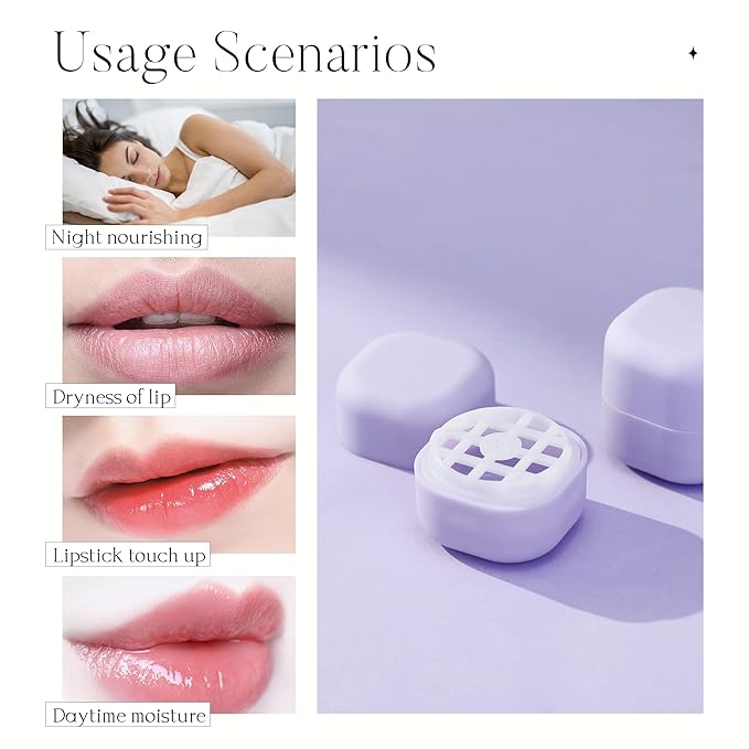 0.25 oz(7g) Empty Lip Balm Square Containers Tubes Lipstick 12 Pieces for Make Natural Lip Balm Lip Care - DIY & BPA FREE (Purple)-GlimoraGlow