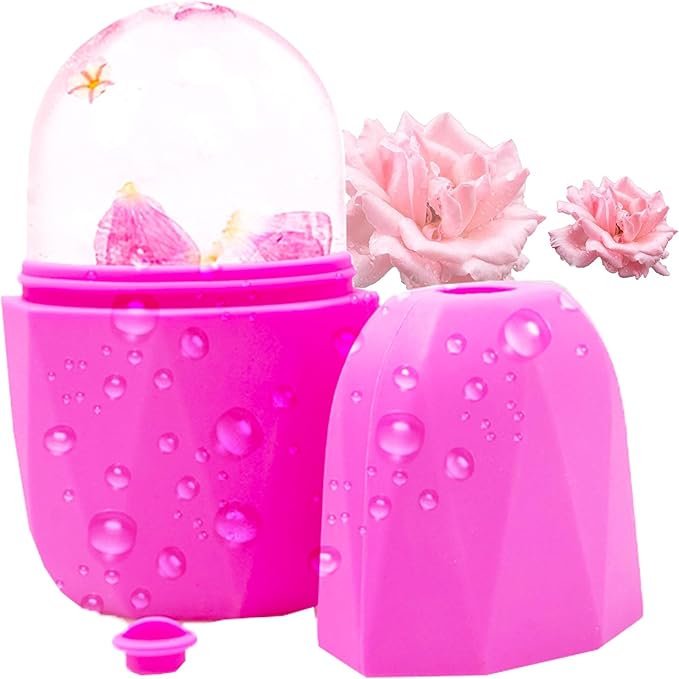 Ice Facial Cube Facial Beauty Ice Roller Skin Care Tools Ice Roller for Face and Eye Silicone Ice Mold for Face Beauty Ice Face Roller-GlimoraGlow