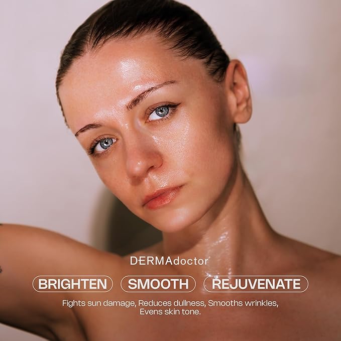 DERMAdoctor Vitamin C Face Serum 20% Vitamin C, Vitamin-E, Ferulic Acid, Ascorbic Acid Concentrated Dermatologist-Formulated Anti-Aging, Hydrating & Discoloration Correcting Serum for Face -1.0 fl oz-GlimoraGlow