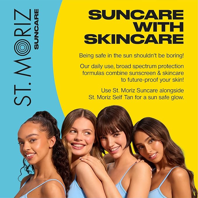 St Moriz Suncare SPF - Sunscreen - Broad Spectrum Protection Water Resistant Sunscreen Moisturizing Lotion + Vitamin E - Oxybenzone & Octinoxate Free - Vegan - Body, 50, Sun Protection Factor (SPF)-GlimoraGlow